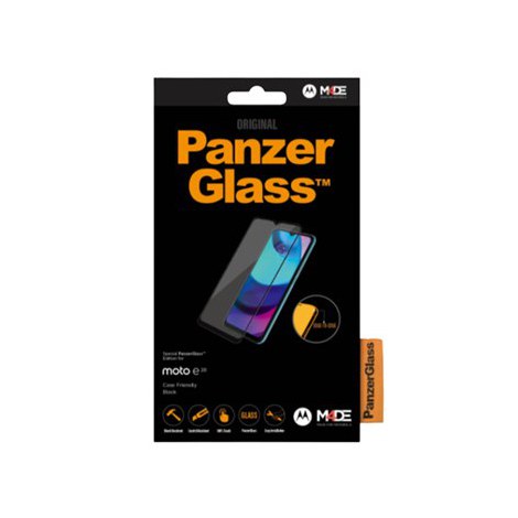 PanzerGlass | Screen protector - glass | Motorola Moto E20 | Black | Transparent